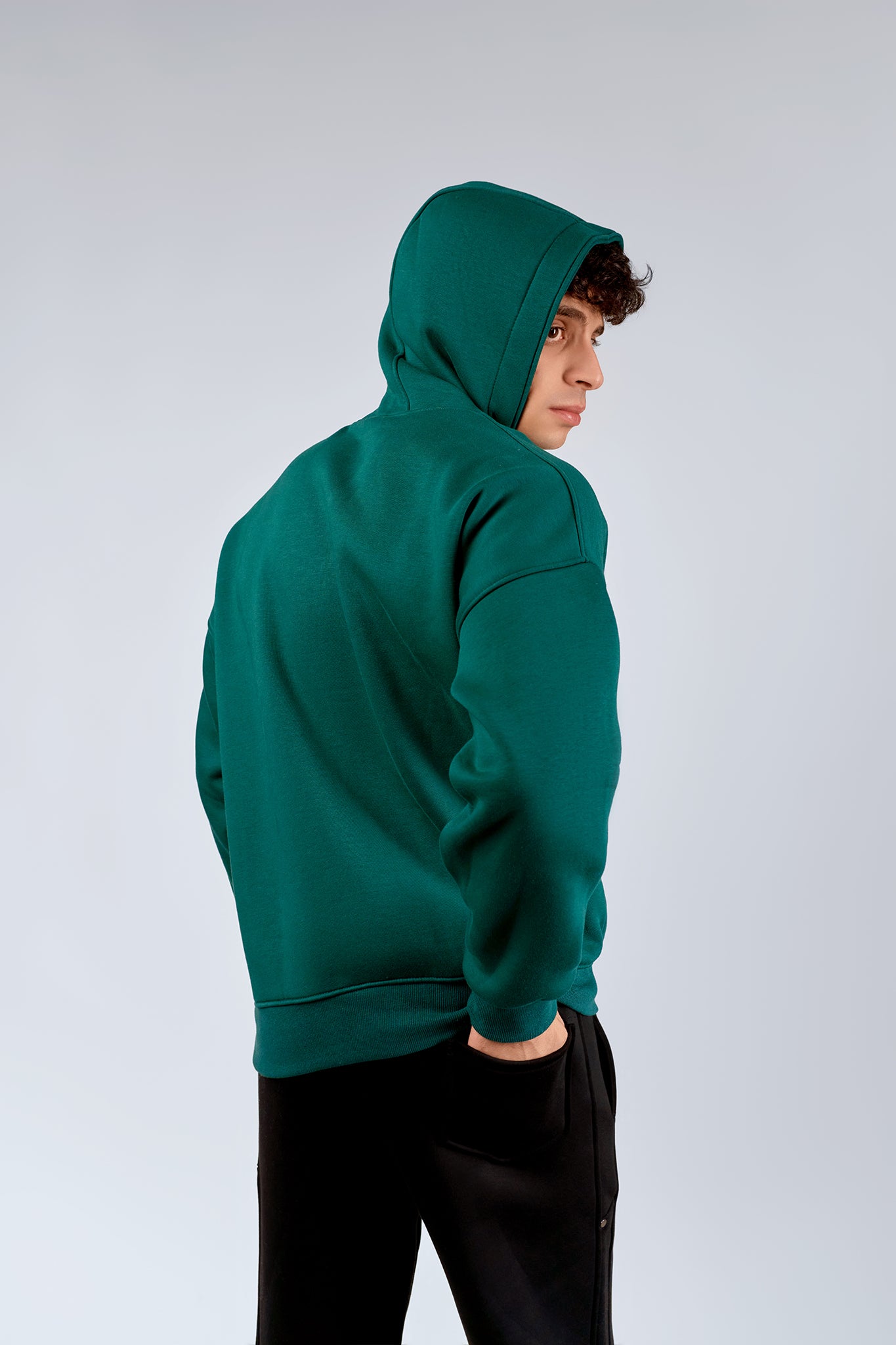 DARK GREEN OVERSIZED HOODIE