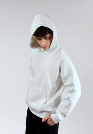 WHITE OVERSIZED HOODIE