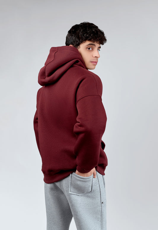 BURGUNDY OVERSIZED HOODIE