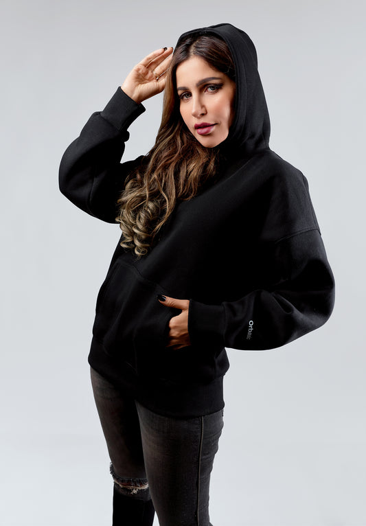 BLACK OVERSIZED HOODIE
