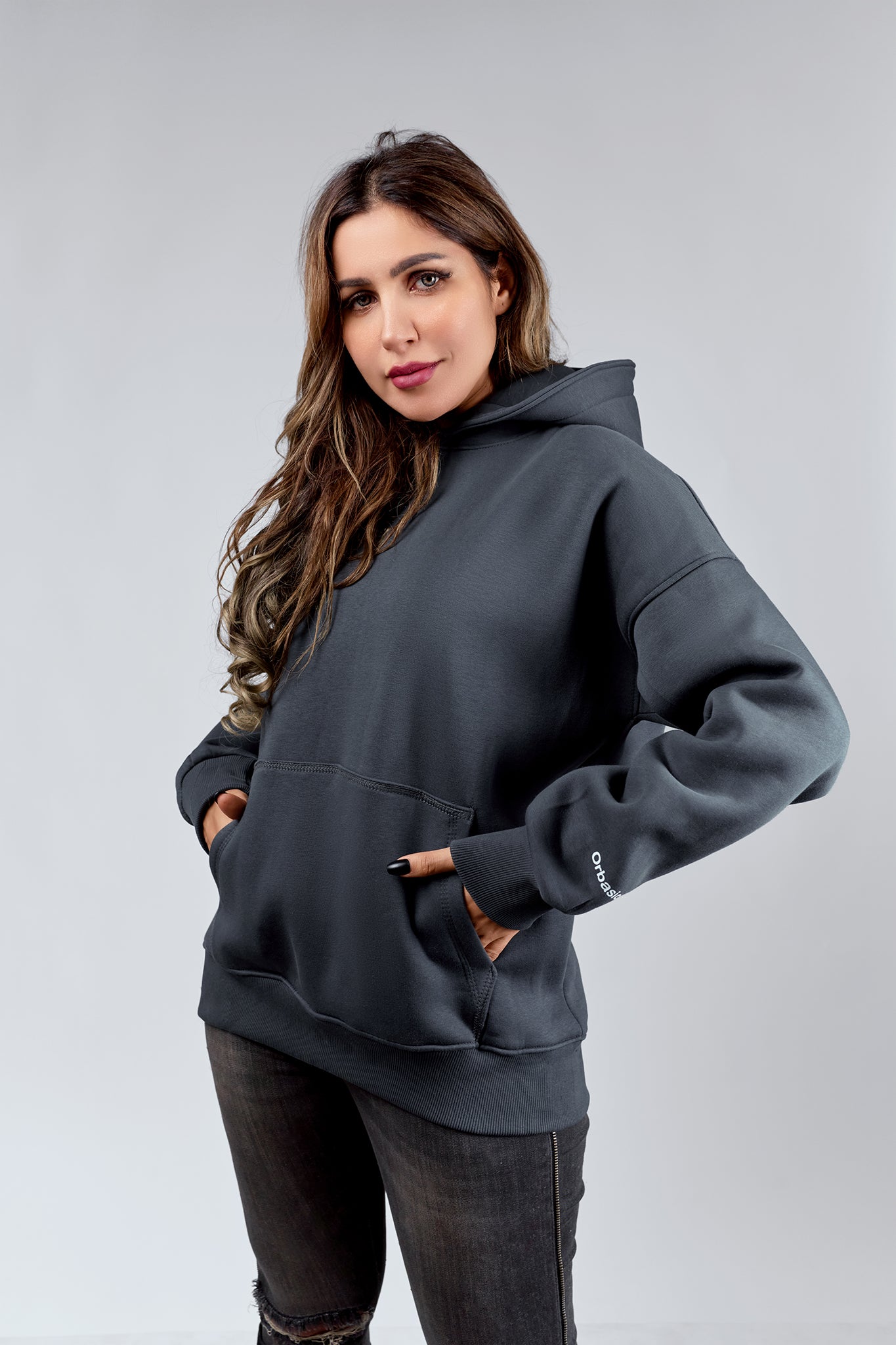 GREY OVERSIZED HOODIE